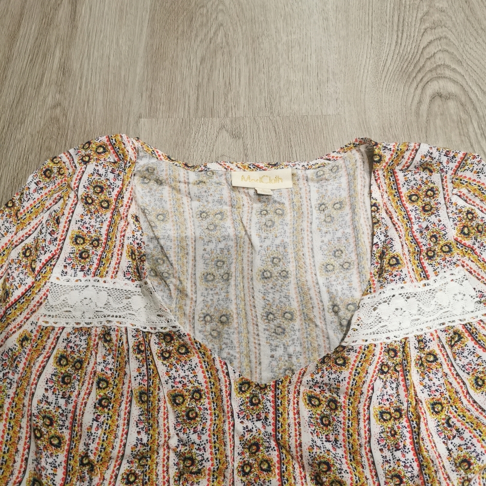 Modcloth novelty bells and giggles bell sleeve top - Picture 5 of 8